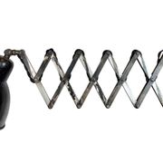 Industrial Black Scissor Wall Lamp, 1950s