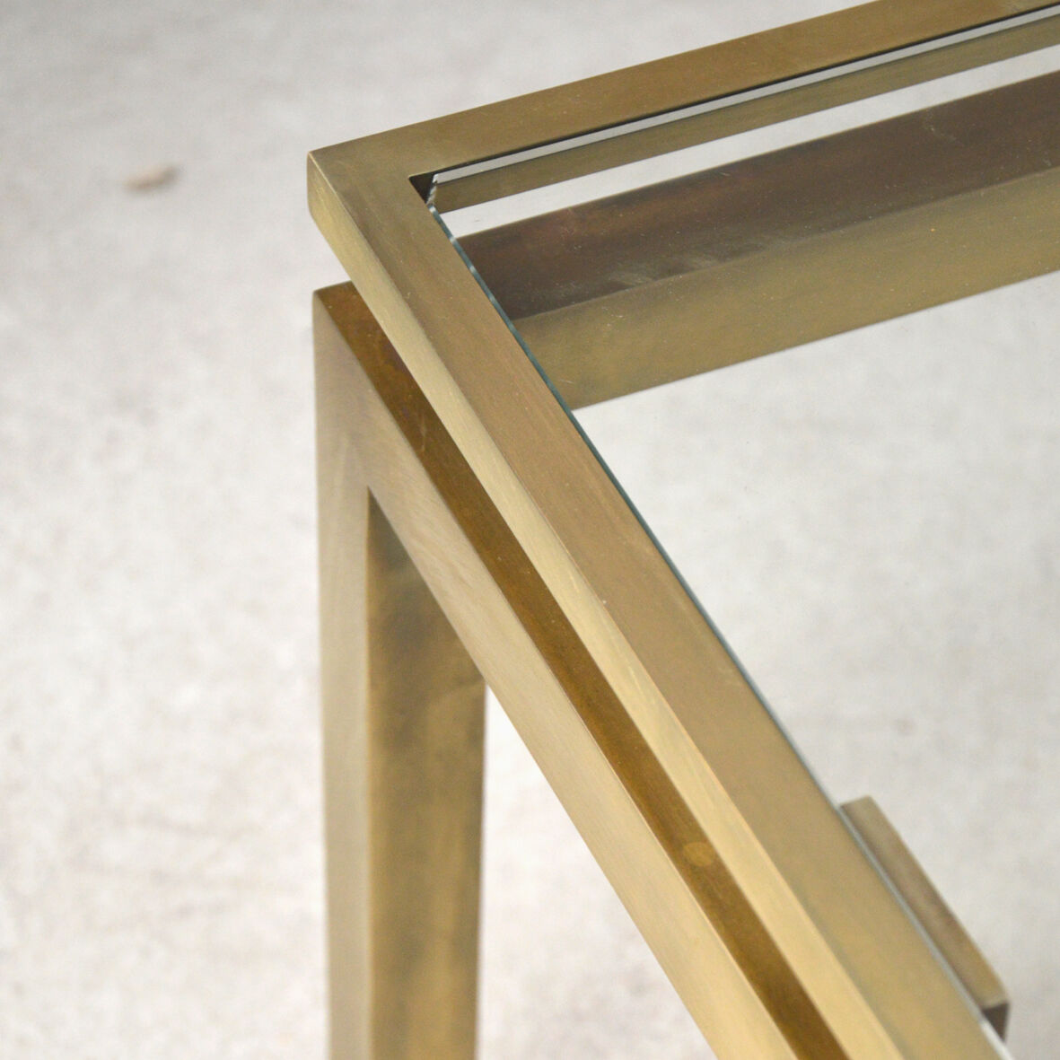 Brass coffee table by Guy Lefèvre