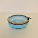 Blue opaline ashtray