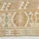 Tapis de couloir Kilim beige et bleu délavé 3x8, tapis turc, décoration de ferme, 81x254 cm