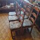 Set of 6 rustic solid wood chairs