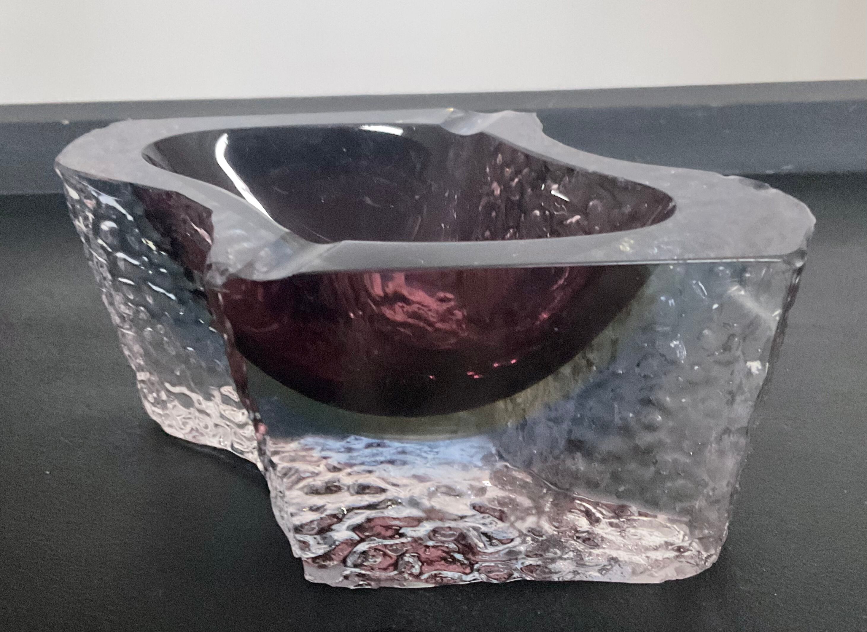 Duo Murano vase and ashtray by Alessandro Mandruzzato 60s
