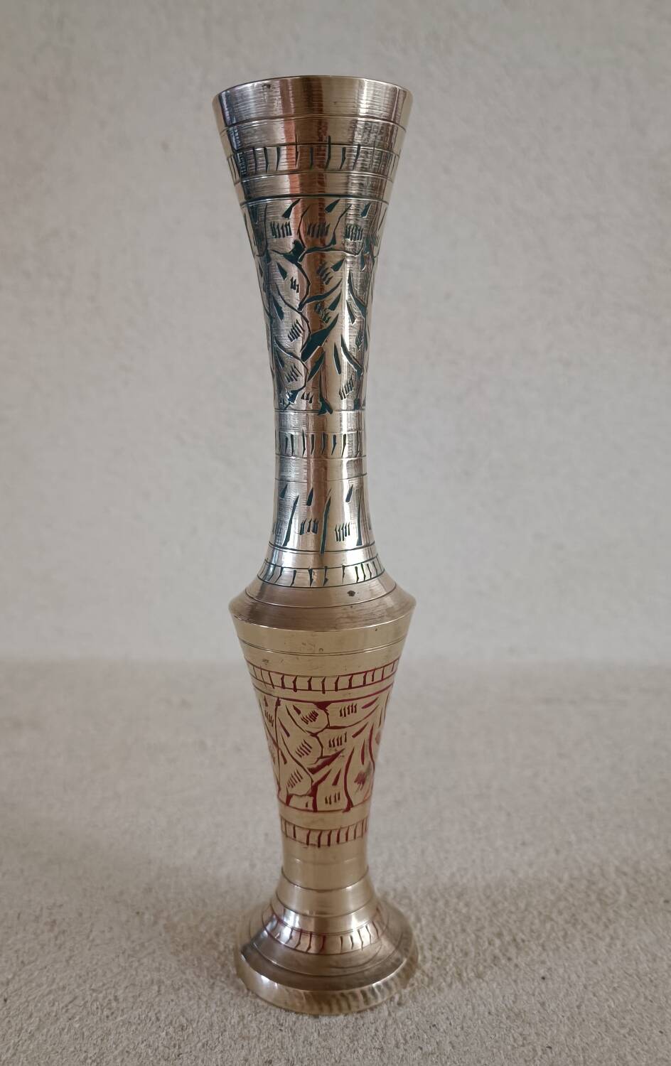 Brass soliflore vase