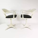 A pair of Space age chairs, Interlubke, designed by Konrad Schafer, Germany, 1960s.