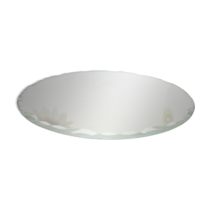 ancien grand miroir rond,