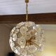 Lamp val saint lambert crystal sputnik 55 cm gold vintage 50/60
