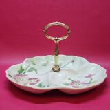 Old Serving Dish With 3 Compartments In Barbotine 1900
