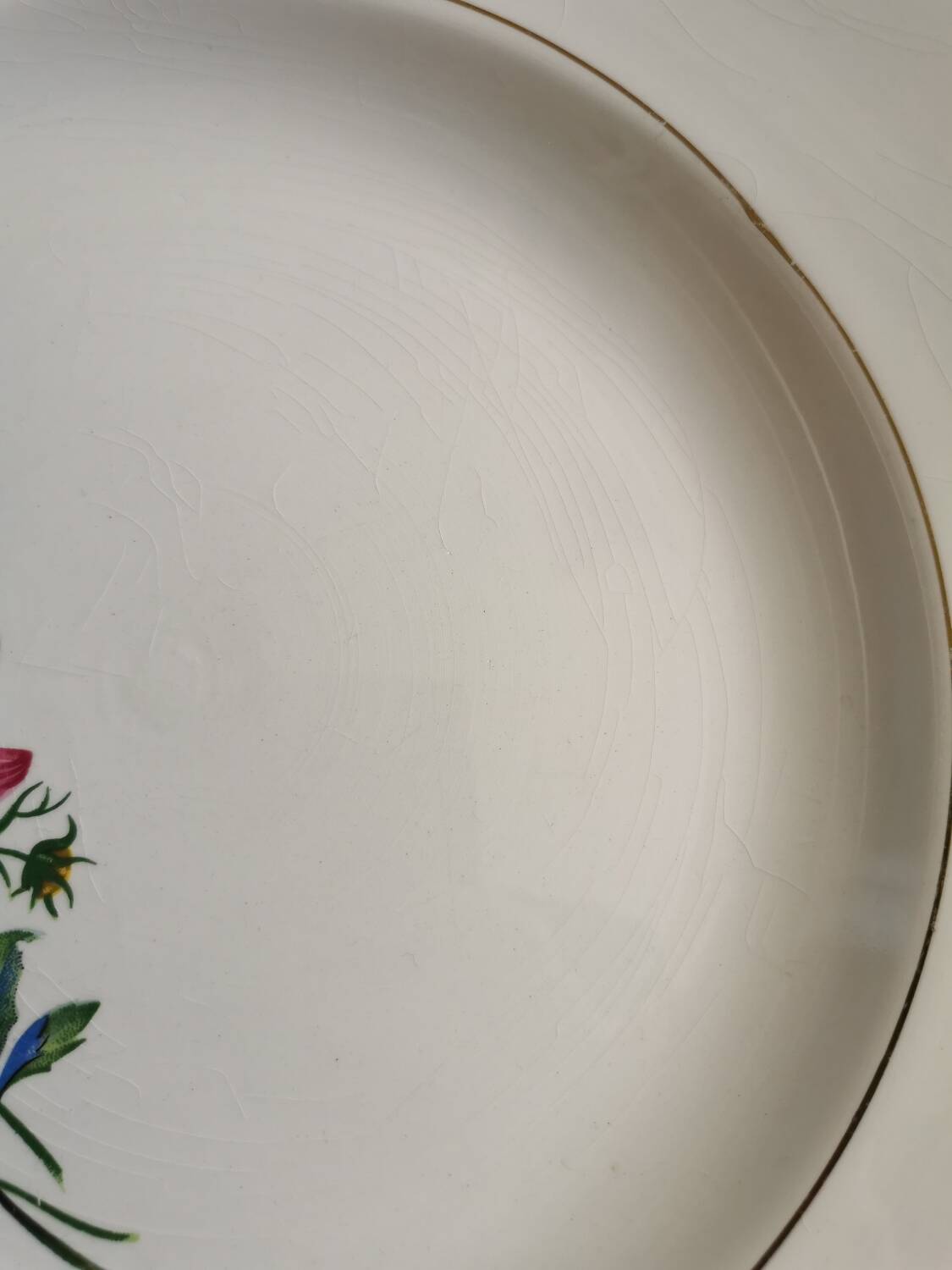 Vintage round dish L'Amandinoise Printemps