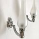 Pair of vintage silver fish wall lights