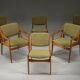 Danish Ella chairs in teak attributed to Arne Vodder for Vamo Sønderborg, 1960s, set of 6