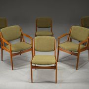 Danish Ella chairs in teak attributed to Arne Vodder for Vamo Sønderborg, 1960s, set of 6