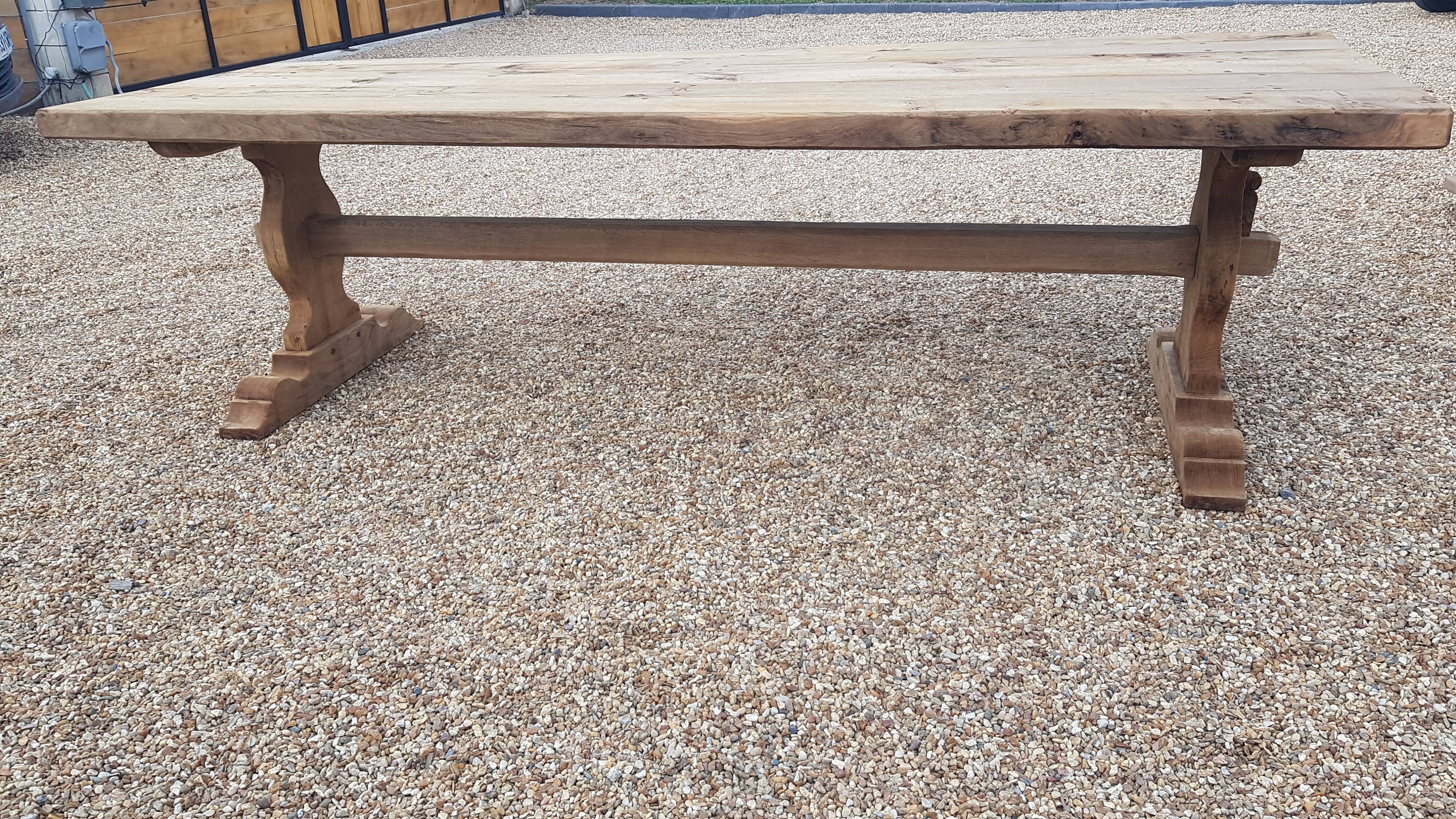 Monastery style table in solid oak