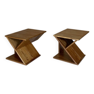 Solid pine end tables