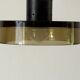 Flush mount in glass and yellow-brown metal by Seguso, 1950s, Italy.
