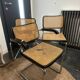 Lot of 1 armchair and 2 Cesca B32 chairs, Thonet edition, seats need reupholstering