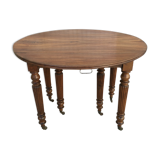 Round table 6 feet 3 solid walnut extensions