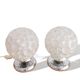 Pair of German 50s Modernisr glass table lamps by Groewe