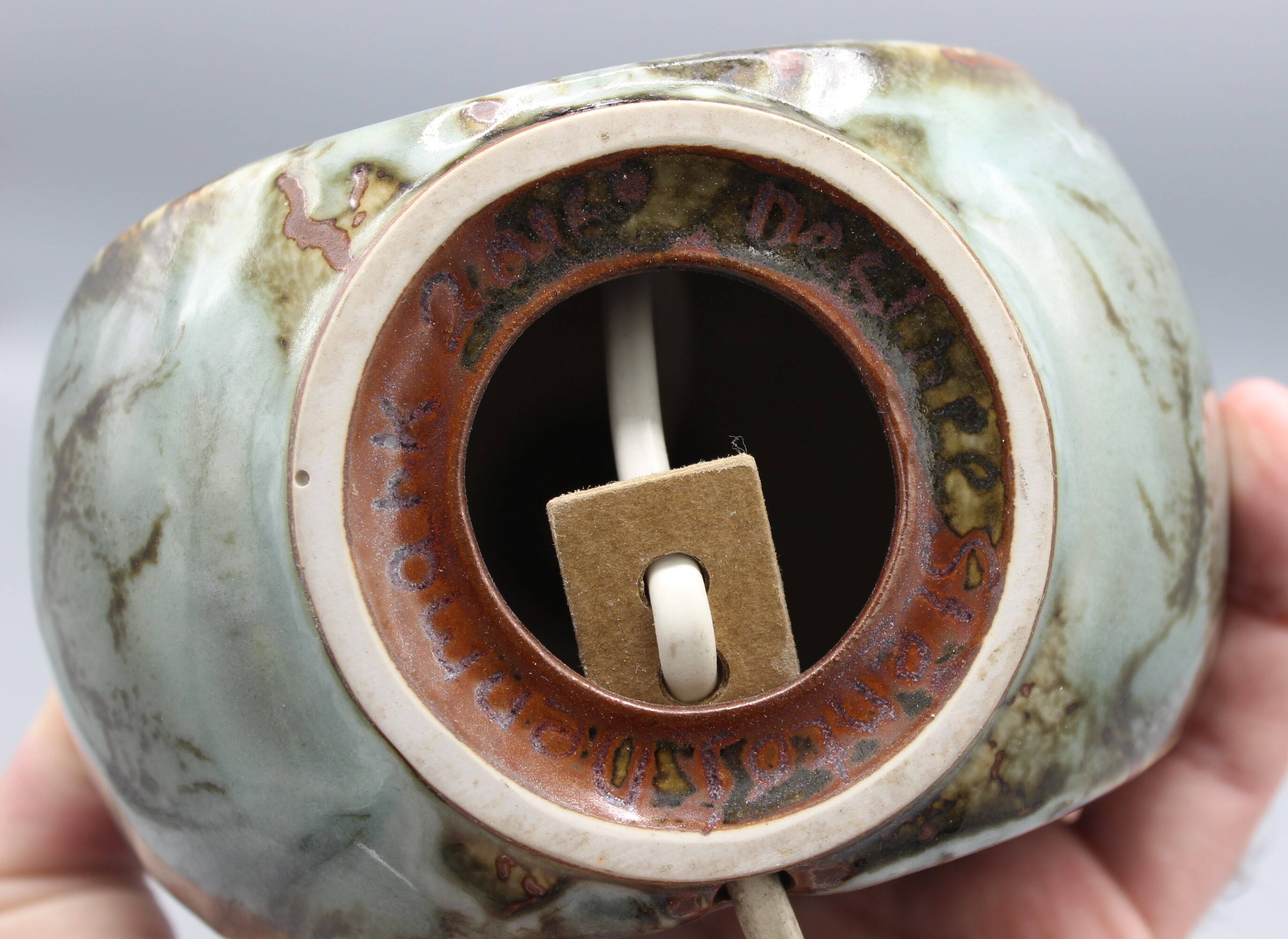 Old scandinavian design ceramic lamp denmark stentoj denmark