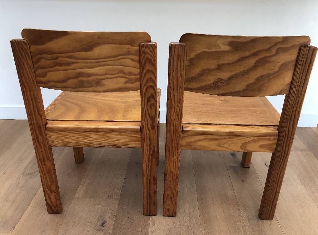 Pair of vintage chairs from the 1970s by Pierre Bégué