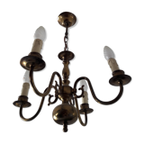 Lustre laiton 4 branches