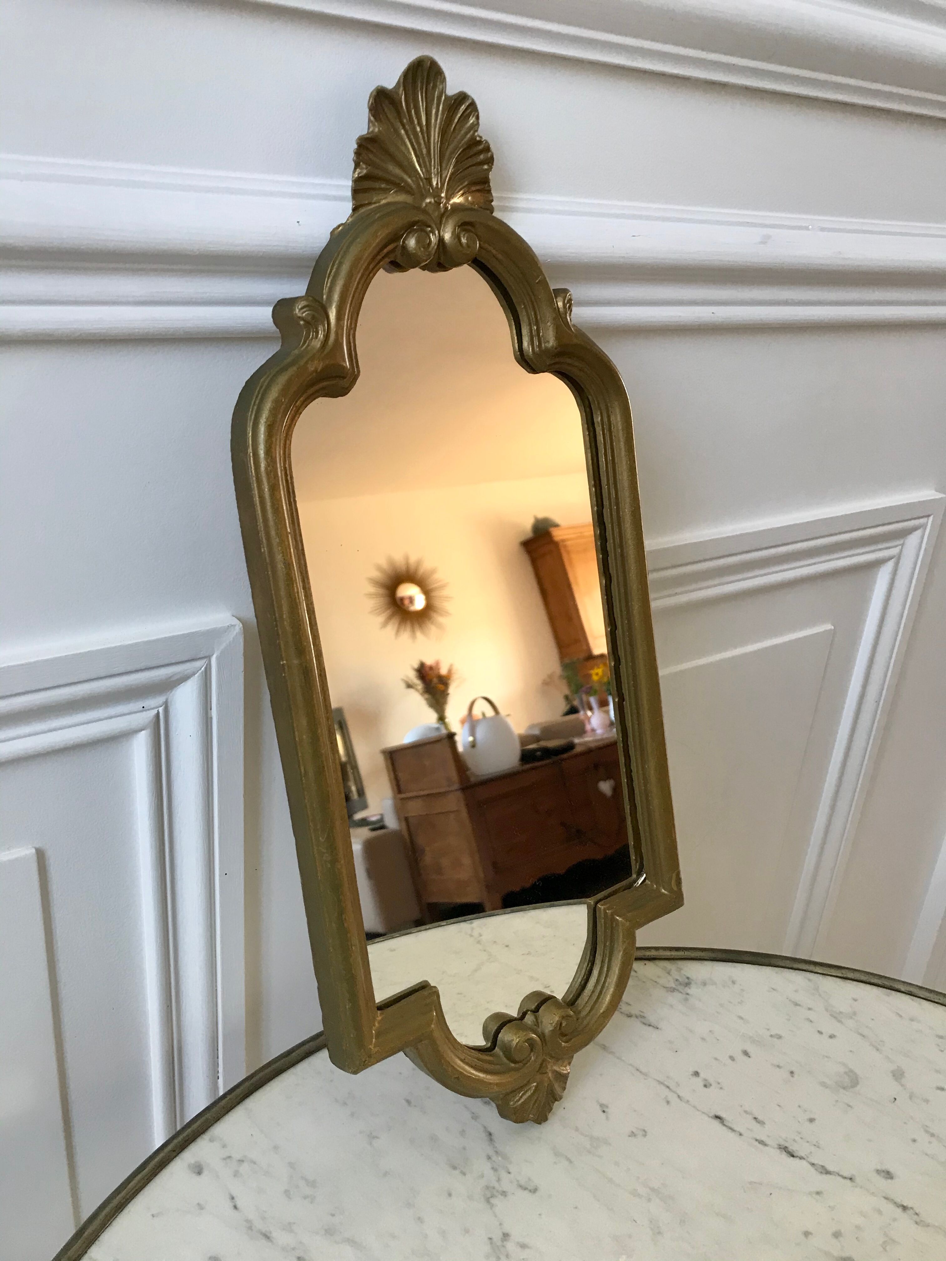 Mirror in gilded wood 40s-50s