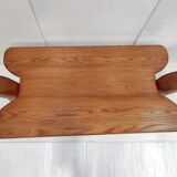 Vintage coffee table 1970 in solid oak