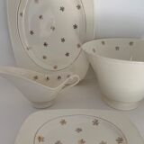 Salad bowl, serving dish, sauce boat and 2 Salins dishes