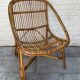 Vintage rattan armchair 60s-70s