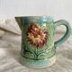 Small Art Nouveau slip milk pitcher