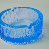 Ice ashtray by Antonio Imperatore, blue murano glass, Italy, 1970