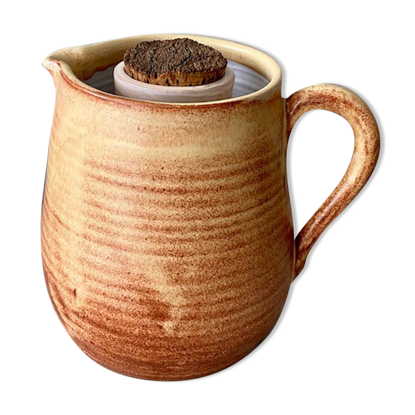 Sandstone pitcher with ice compartment
