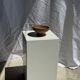 Small bowl on a pedestal made of woven Indonesian rattan D18 H9