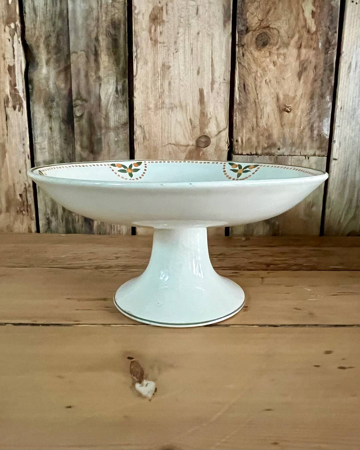 Longwy Brest iron earth compote dish