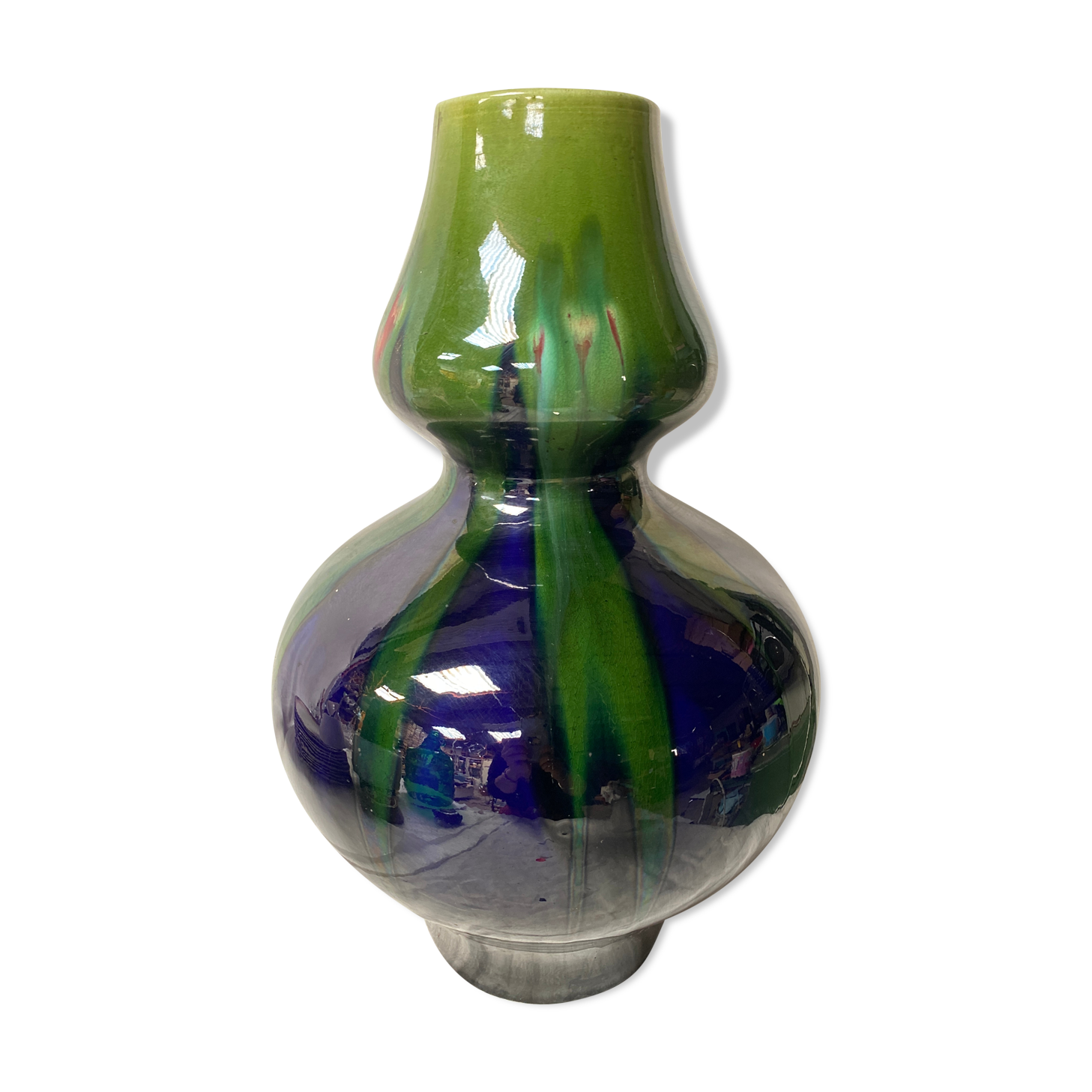 French ceramic vase 60s