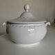 Neoclassical Festons Pierre Motton earthenware soup tureen from Gien, 1970