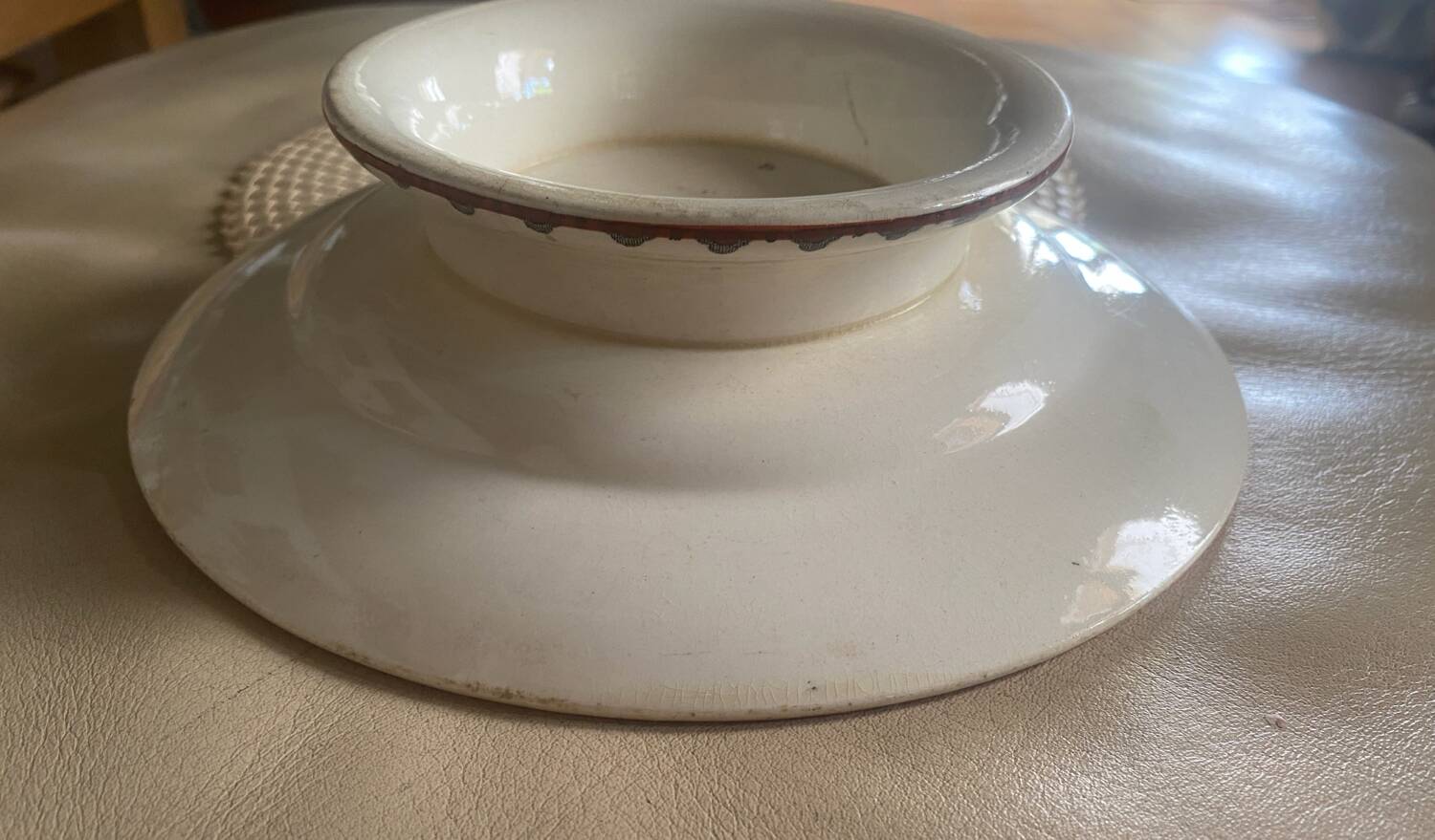 Mounted ironstone plate stamped Wedgwood