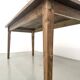 Table de ferme en chêne massif, pieds fuseaux en pin, France, années 1950