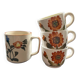 Set of 3 Sarreguemines cups and 1 mug