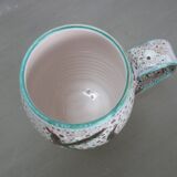 Cup/mug seaweed décor and fish Fat Lava vintage