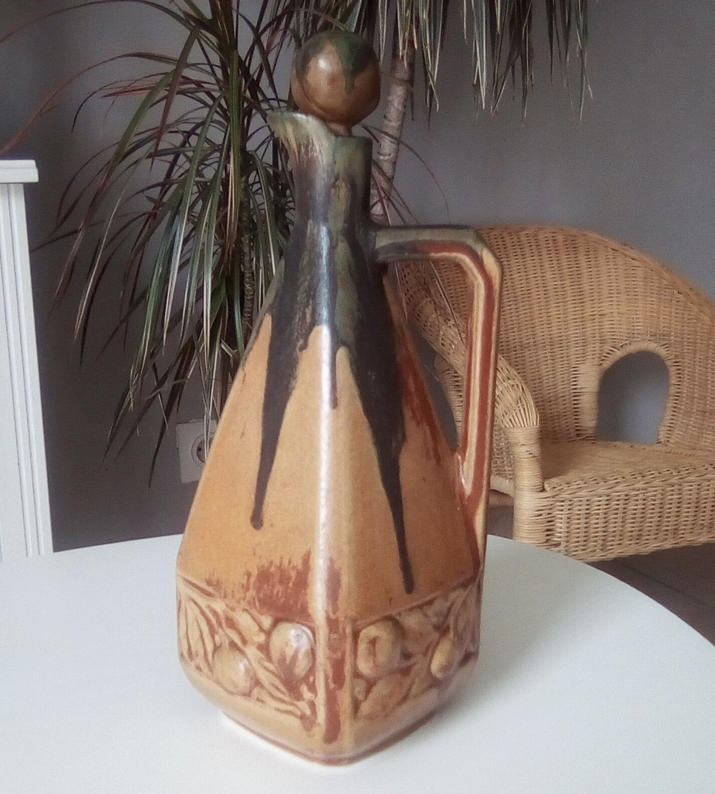 Ancient art deco porcelain pitcher