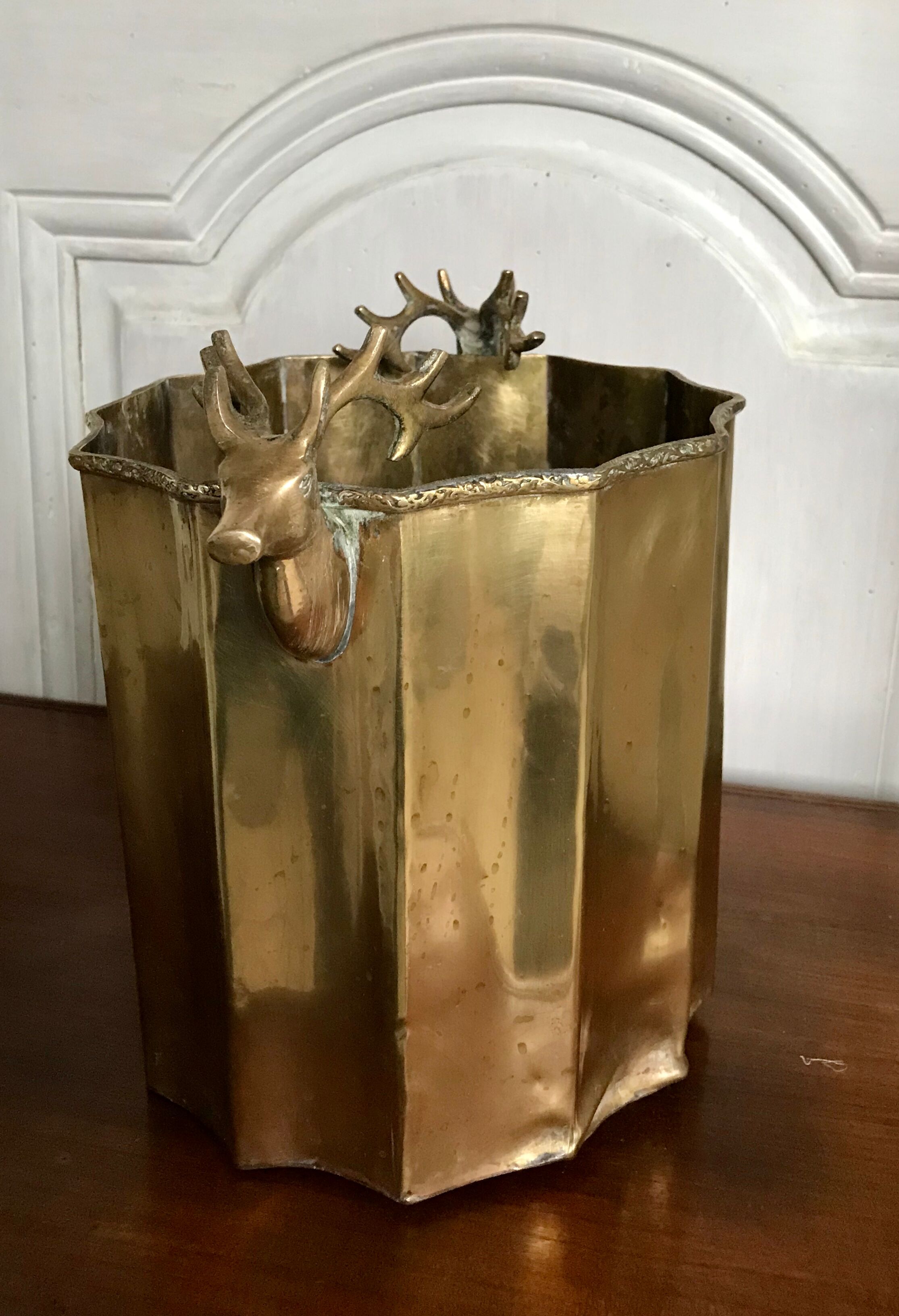 Brass paper basket