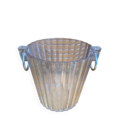Seau à Champagne Ancien Lucite BLANC FOUSSY Plexi + Anses Métal Vintag
