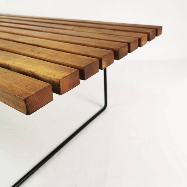 Banc modèle 400, Knoll International, conçu par Harry Bertoia, États-Unis, années 1950.