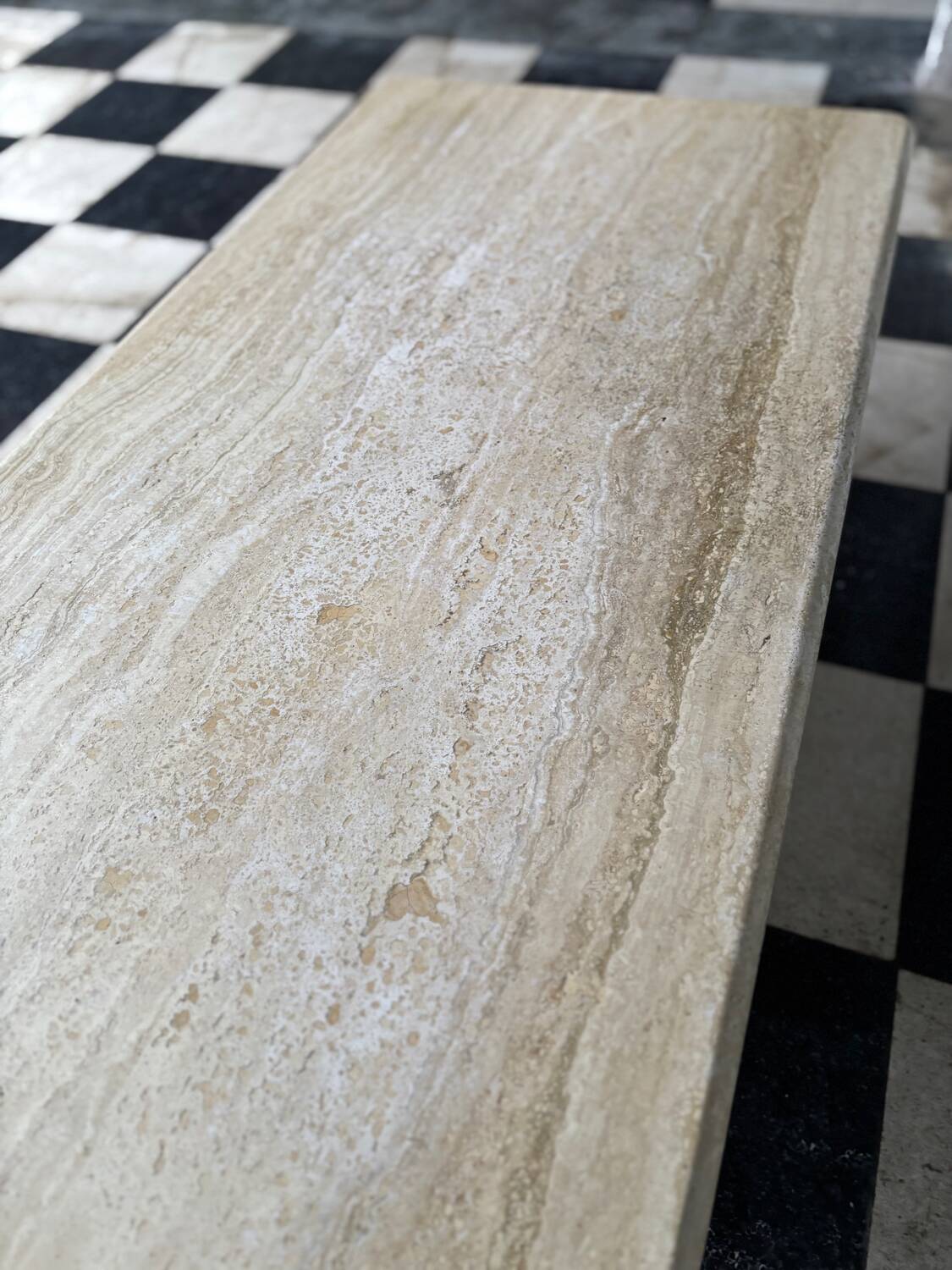 Vintage travertine coffee table