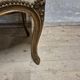Vintage Louis XV style carved armchair with floral upholstery, 20th century, 90 × 58 cm