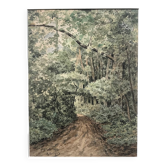 A path in the park of Saint Cloud, watercolor