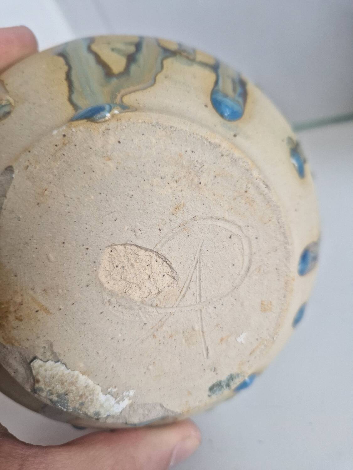 Flamed Stoneware Vase Signature To Be Defined