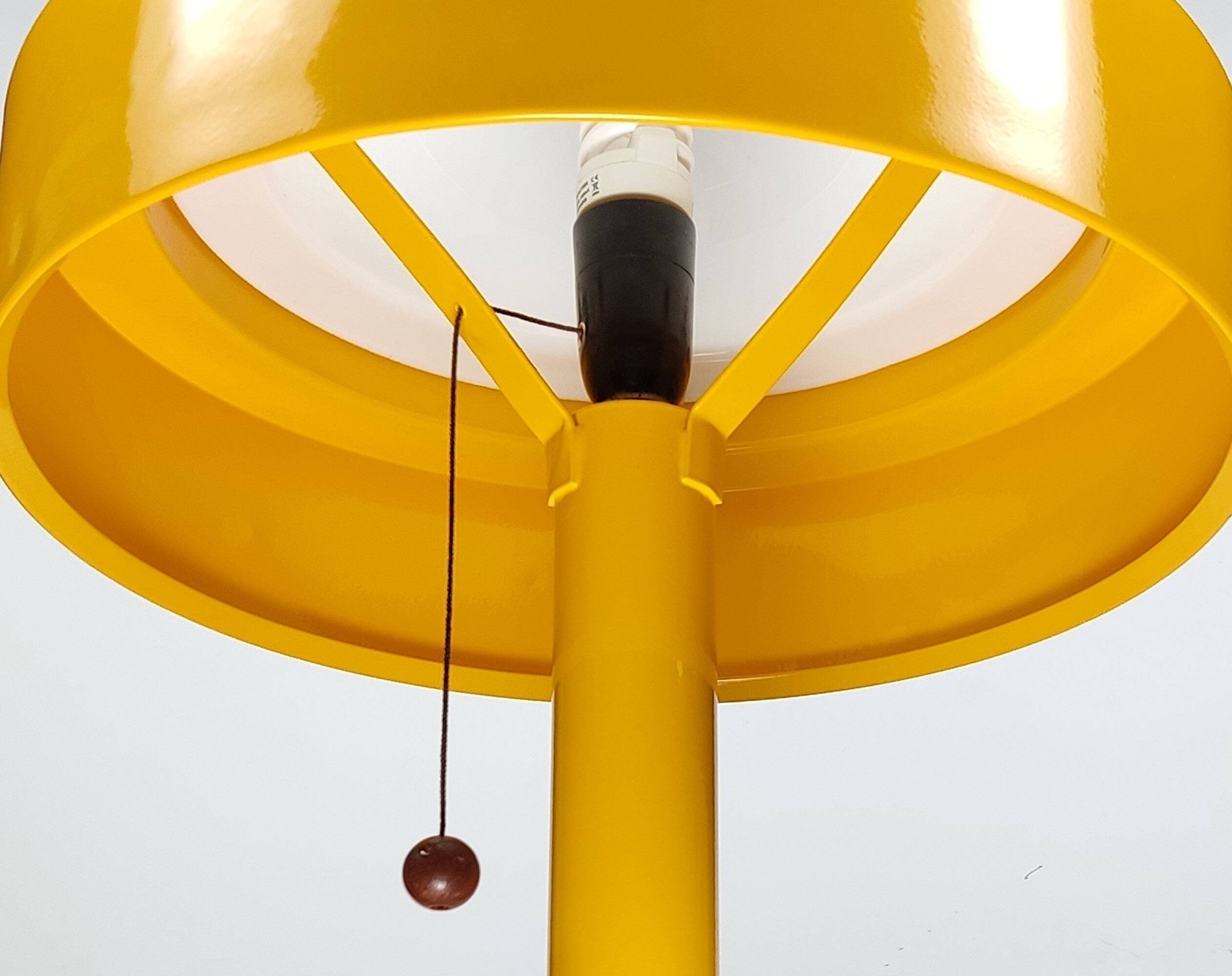 Vintage Swedish 1970s Elit Yellow ‘Lins’ Floor Lamp by P.O. Strom