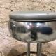 Pair of chrome metal bar stools