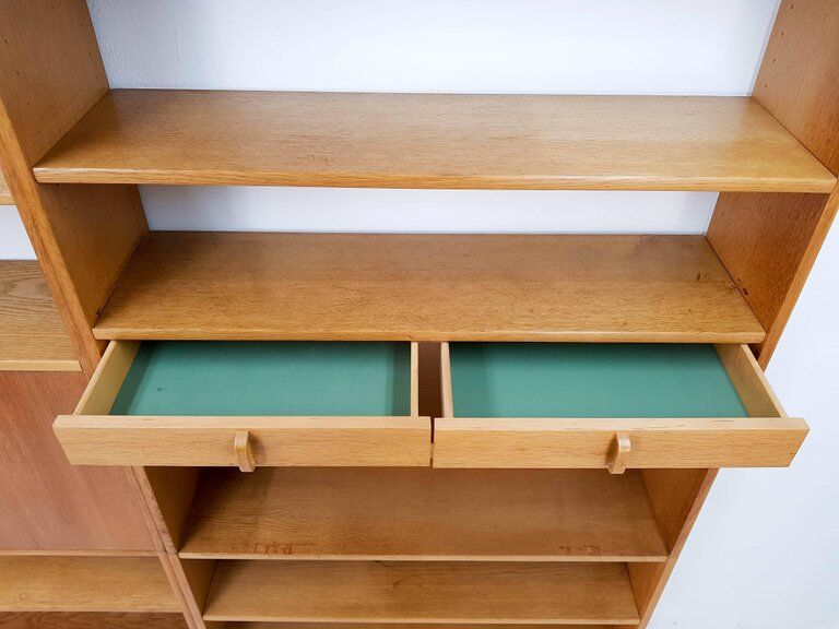 Bertil Fridhagen for Bodafors blond oak bookcase